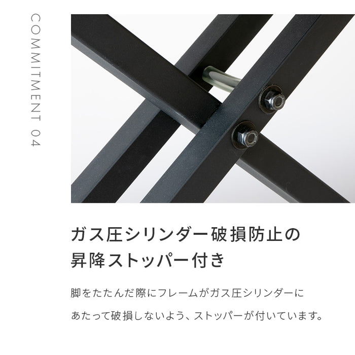 リフティングテーブル 無垢材 昇降テーブル 折りたたみ 高さ調節 机 天然木 リフティングテーブル ブレス 幅120 昇降式テーブル 高さ