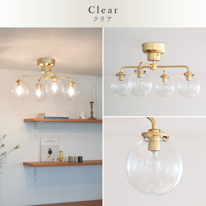 【電球付き】シーリングライト schneeシュネー インテリア 照明 6畳 8畳 シーリングライト 4灯 schnee シュネー【 おしゃれ 北欧 照明器具 6畳