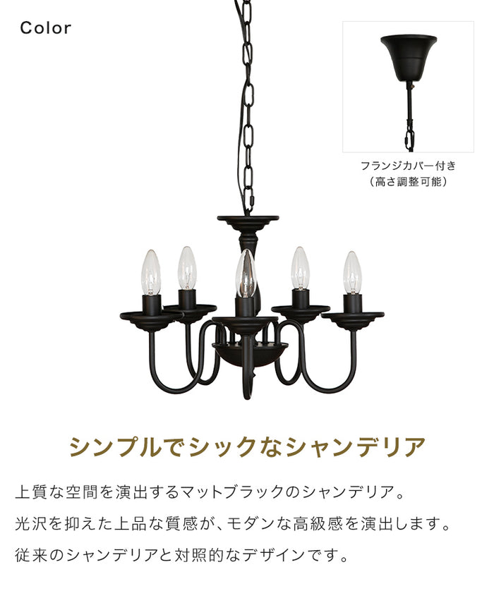照明 LED 対応 5灯 シャンデリア バトラー【ライト LED電球 インテリア
