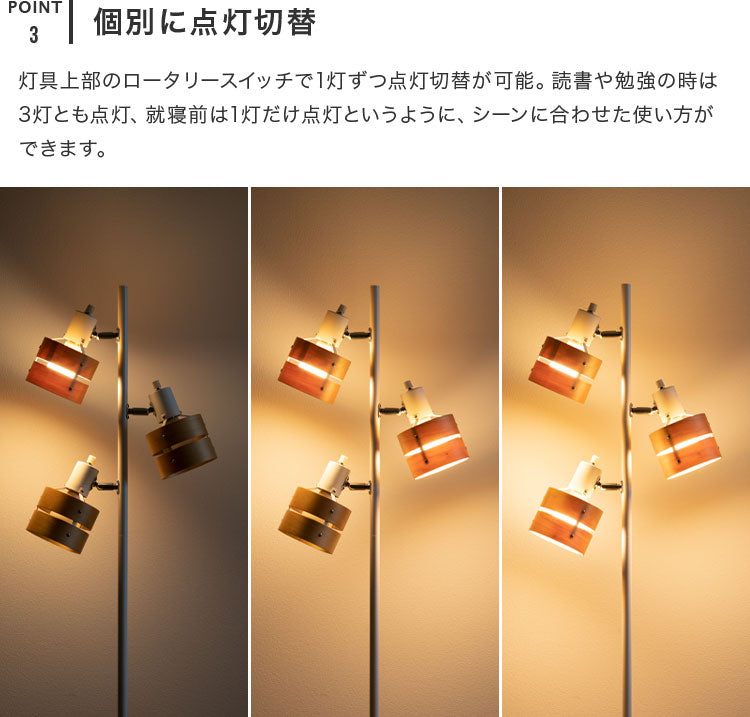 フロアライト 3灯 レダフロア