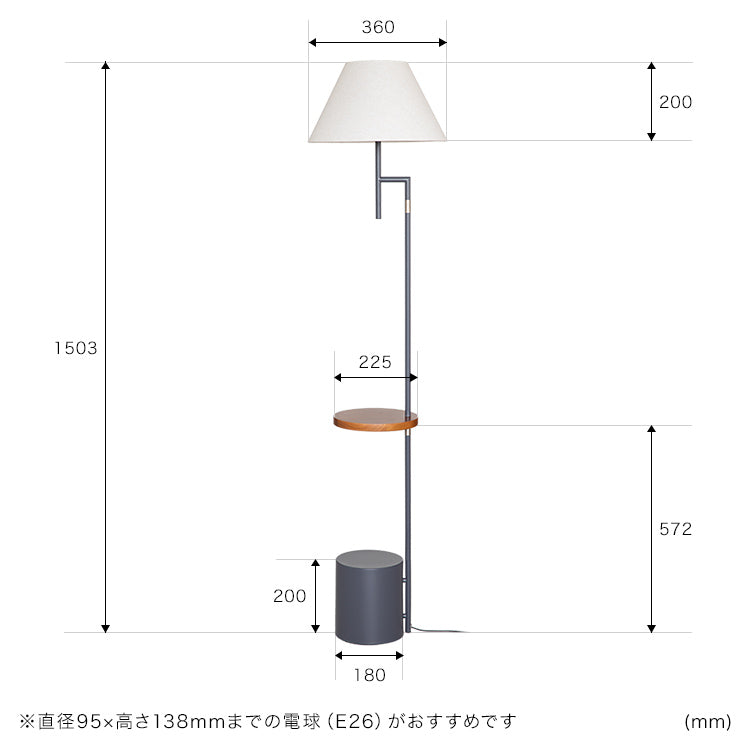 フロアライト 1灯 ダンテ