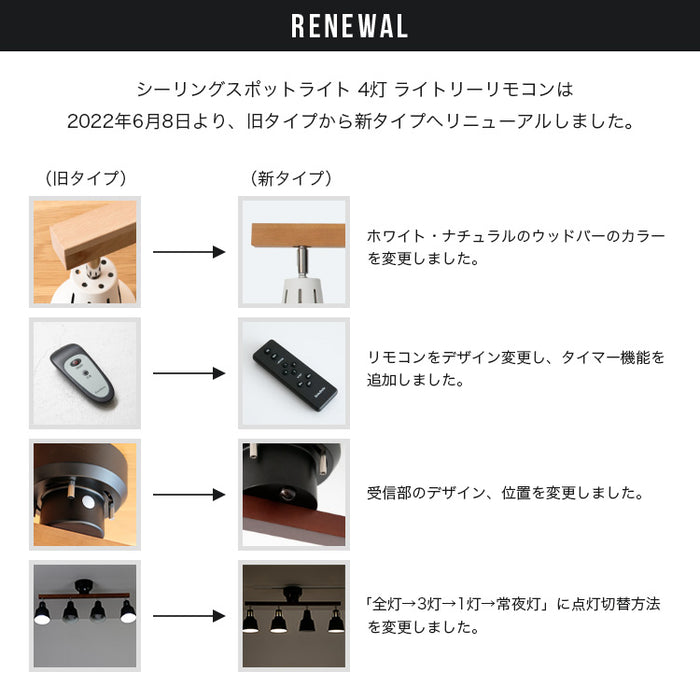 リモコン付き タイマー可】シーリングライト 4灯 ライトリー LIGHTLY