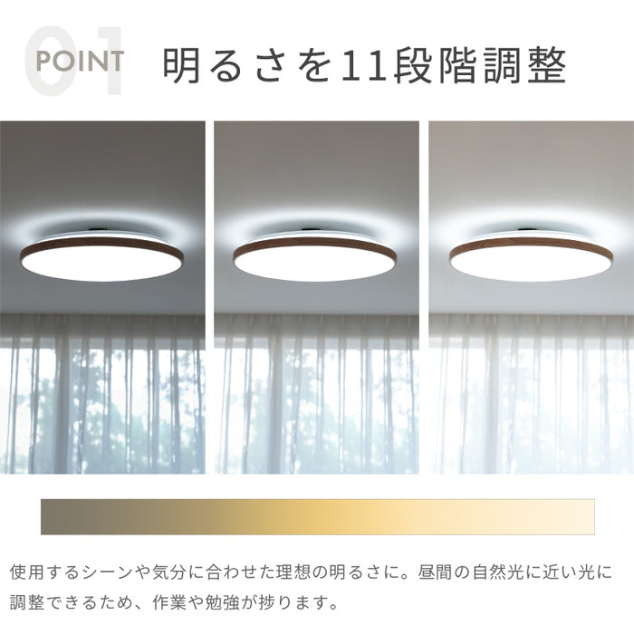 リモコン付き LEDシーリングライト 6畳用 ルクサンク【11段階調光 丸型