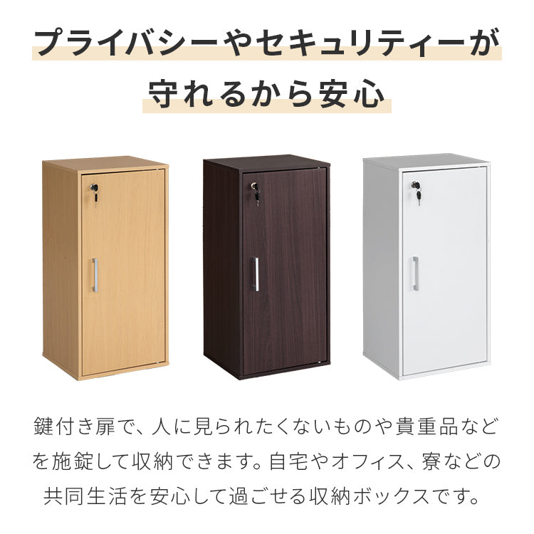 収納家具 鍵付きキューブボックス 縦長タイプ