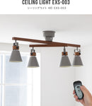 シーリングライト 4灯 EXS-003（リモコン付属）