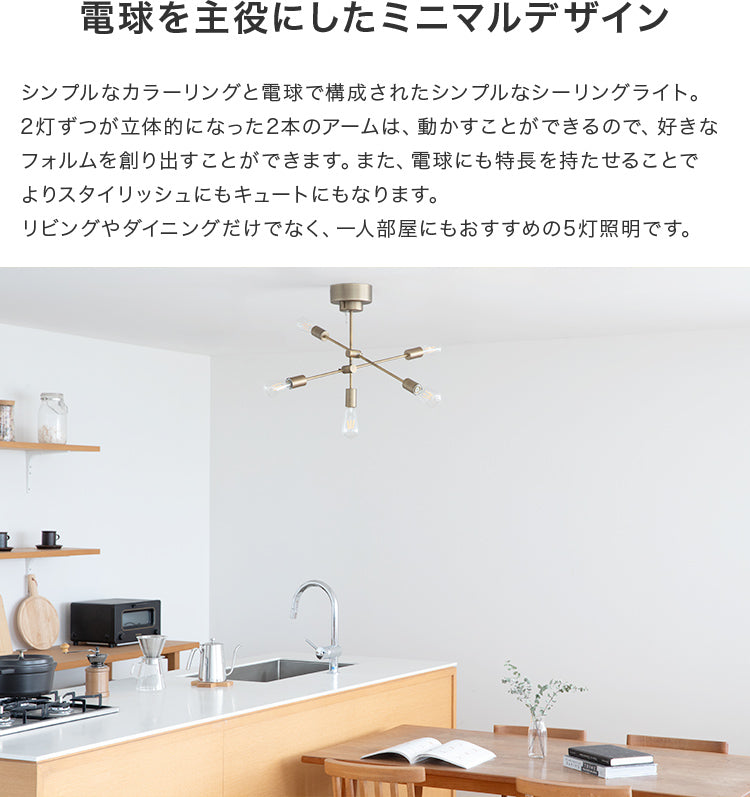 シーリングライト 6灯 EXS-002