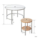 ラタン風ツインテーブル