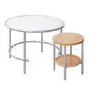 ラタン風ツインテーブル