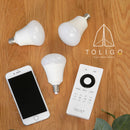 ▲調光調色LED電球 TOLIGO 2.4G+wifi E17 ■1球セット