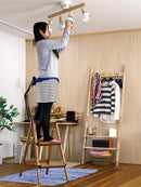 木目調 ステップスツール 3段