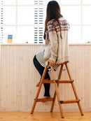 木目調 ステップスツール 3段