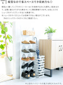 ◯スチールシューズラック6段 ■ホワイト