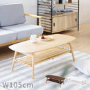 センターテーブル ノチェロ 幅105cm 棚付き