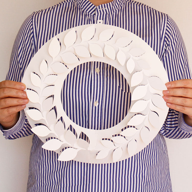 paper wreath ペーパーリース M