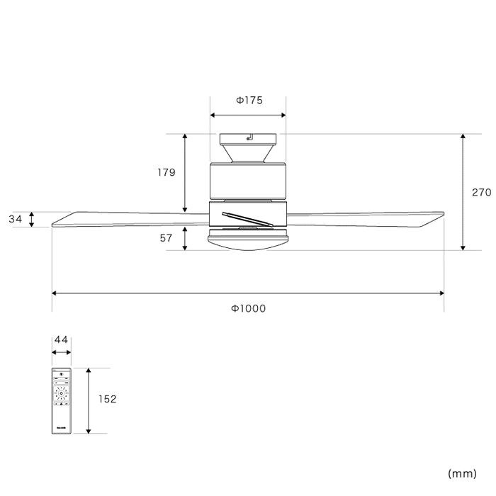 LEDシーリングファンライト バズー シーリングファンライトファン 3
