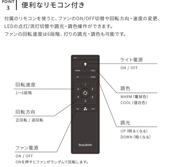 LEDシーリングファンライト バズー シーリングファンライト