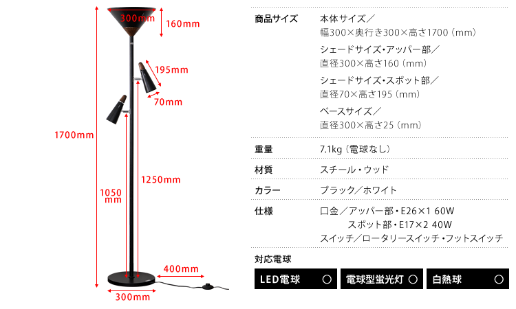 フロアライト 3灯 シスベックアッパー