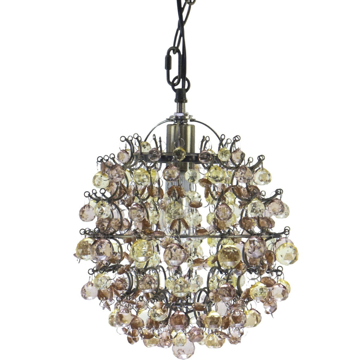 LED 対応 1灯 ペンダントライト フレッサ シャンデリア レトロ ガラス