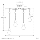ペンダントライト 4灯 ルバート