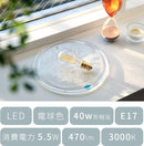 E17 LEDエジソン電球 470lm  ■3球セット