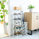 ◯スチールシューズラック6段 ■ホワイト