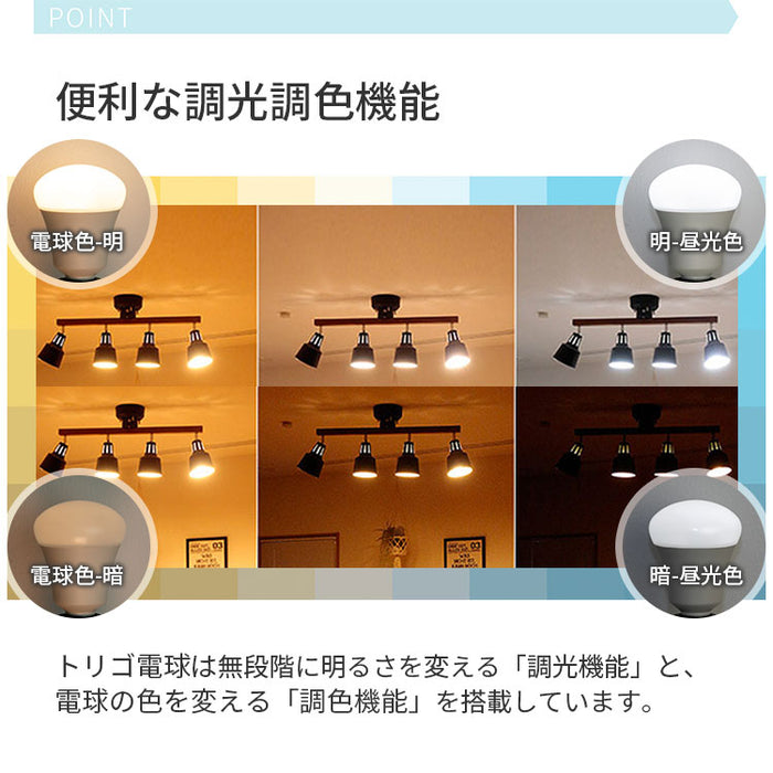 TOLIGO リモコン 調光調色 スマート電球E26×4個+E17×1個 81BJ1COawfL._AC_UF350,