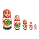 白木 マトリョーシカ 11センチ 5個組