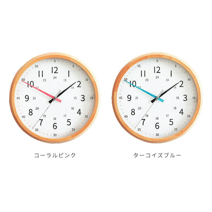 知育時計 youmel ユーメル 電波時計 壁掛け時計 掛け時計 アナログ 木