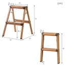 木目調 ステップスツール 2段