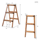 木目調 ステップスツール 3段